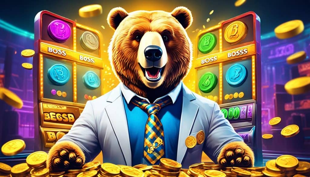 pengaruh coin feature pada gameplay boss bear